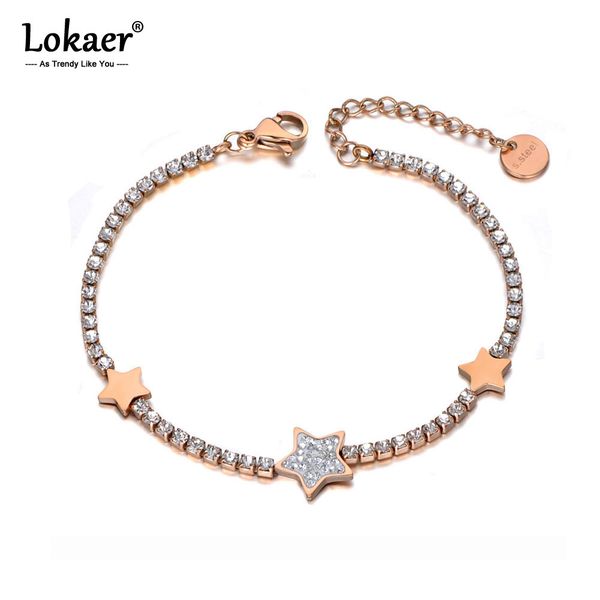 lokaer trendy clay rhinestone star charm bracelets for women girls stainless steel cz link chain bracelet for christmas b19132, Black
lokaer trendy clay rhinestone star charm bracelets for women girls stainless steel cz link chain bracelet for christmas b19132, Black