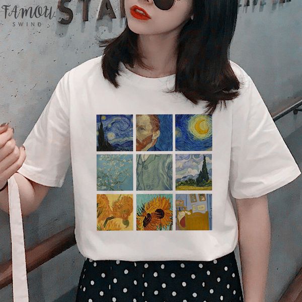 harajuku van gogh grunge t shirt women aesthetic oil paint print t shirt 90s graphic women funny tshirt fashion casual tees, White
harajuku van gogh grunge t shirt women aesthetic oil paint print t shirt 90s graphic women funny tshirt fashion casual tees, White