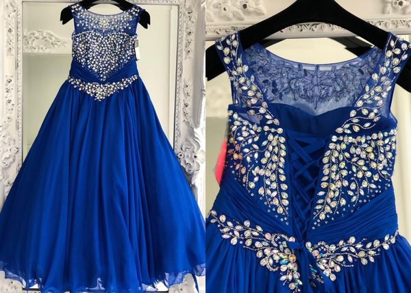 amazing royal blue chiffon little girls pageant formal prom dresses jewel neck corset crystal toddler party long flower girls dress cheap, White;red
amazing royal blue chiffon little girls pageant formal prom dresses jewel neck corset crystal toddler party long flower girls dress cheap, White;red
