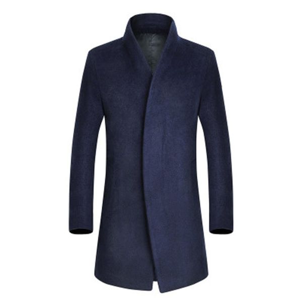 men's wool & blends men long trench coat autumn winter windproof slim pea business casual fleece jacket windbreaker clothing plus size-, Black
men's wool & blends men long trench coat autumn winter windproof slim pea business casual fleece jacket windbreaker clothing plus size-, Black