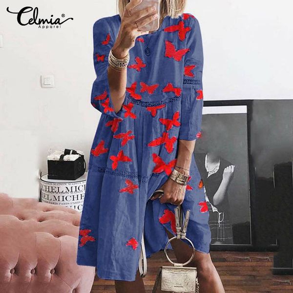 celmia plus size summer midi dresses women hollow out high waist loose shirt dress casual butterfly print holiday vestidos mujer, Black;gray
celmia plus size summer midi dresses women hollow out high waist loose shirt dress casual butterfly print holiday vestidos mujer, Black;gray