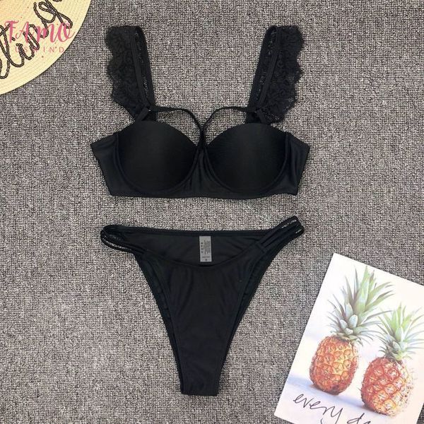 ruffled bikini 2020 women solid black high cut push up bikinis bra swimsuit beach bathing suit padded thong swimwear stroj kapielowy, White;black
ruffled bikini 2020 women solid black high cut push up bikinis bra swimsuit beach bathing suit padded thong swimwear stroj kapielowy, White;black