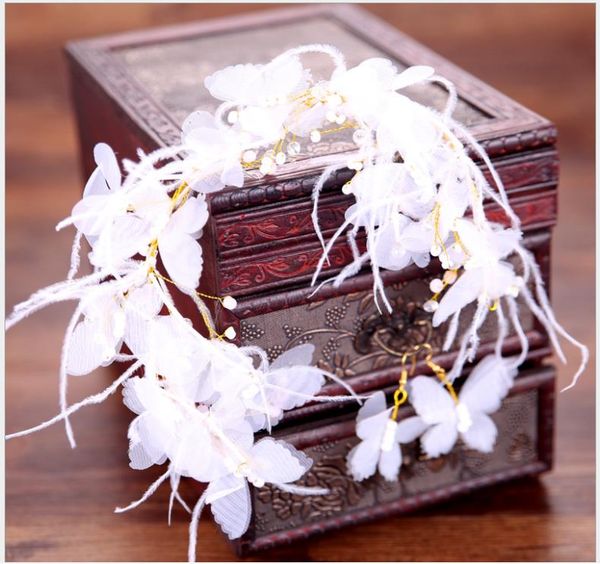korean butterfly yarn headband earring set white feather hair accessories wedding accessories bridal accessories, Silver
korean butterfly yarn headband earring set white feather hair accessories wedding accessories bridal accessories, Silver