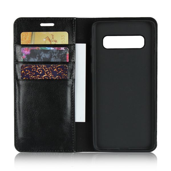 Flip Case For Samsung Galaxy S10 Cases Cover Genuine Leather Case Luxury Wallet Card Slots Design Phone Cover for Samsung Galaxy S10