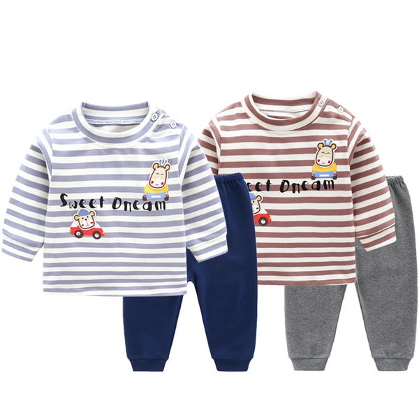 spring and autumn new cartoon bear baby boy suit korean version of casual striped mens and womens baby cotton two-piece set underwear, White
spring and autumn new cartoon bear baby boy suit korean version of casual striped mens and womens baby cotton two-piece set underwear, White