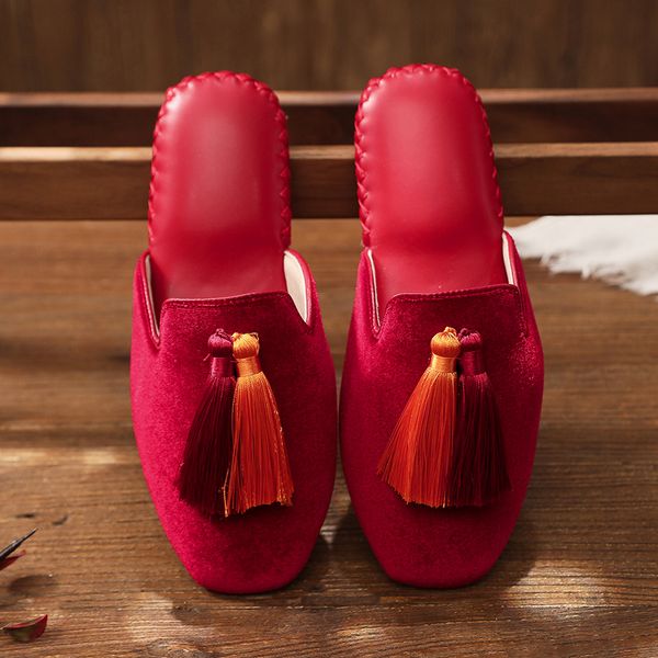 handmade leather home shoes women's soft sound indoor slippers with tassel couple's spring/autumn comfortable house slippers, Black
handmade leather home shoes women's soft sound indoor slippers with tassel couple's spring/autumn comfortable house slippers, Black
