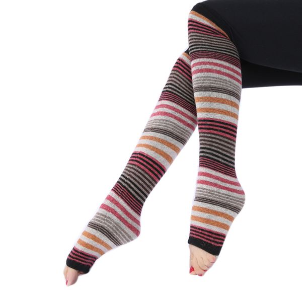 women senior belly dance socks cashmere stripes warm knee-high socks high elastic dancing accessories training exercise, Black;red
women senior belly dance socks cashmere stripes warm knee-high socks high elastic dancing accessories training exercise, Black;red