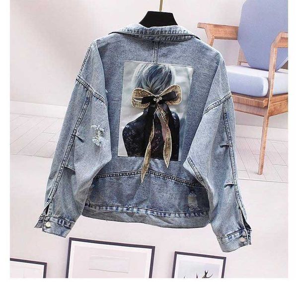 women's jackets nicemix hole jeans jacket women frayed denim short loose spring autumn harajuku chaquetas mujer 2021 jaqueta feminina, Black;brown
women's jackets nicemix hole jeans jacket women frayed denim short loose spring autumn harajuku chaquetas mujer 2021 jaqueta feminina, Black;brown