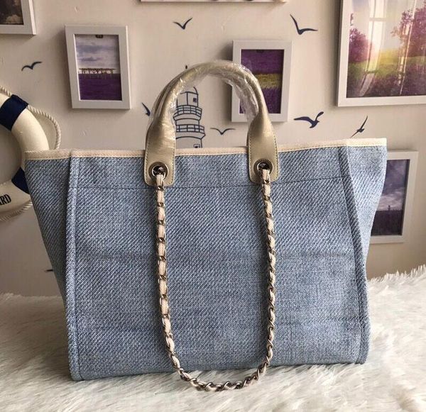 women luxury beach bag designer handbags shoulder bag fashion large tote with chain shopping bags 38 cm
women luxury beach bag designer handbags shoulder bag fashion large tote with chain shopping bags 38 cm