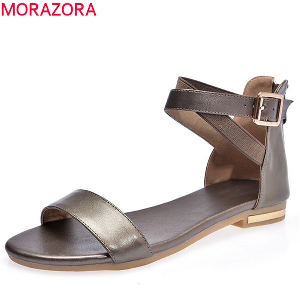 morazora 2019 sandals women genuine leather shoes zip buckle summer shoes simple casual ladies beach, Black
morazora 2019 sandals women genuine leather shoes zip buckle summer shoes simple casual ladies beach, Black