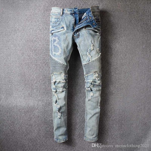2020 summer style famous brand men's washed design casual slim summer lightweight stretch skinny jeans straight biker skinny, Blue
2020 summer style famous brand men's washed design casual slim summer lightweight stretch skinny jeans straight biker skinny, Blue