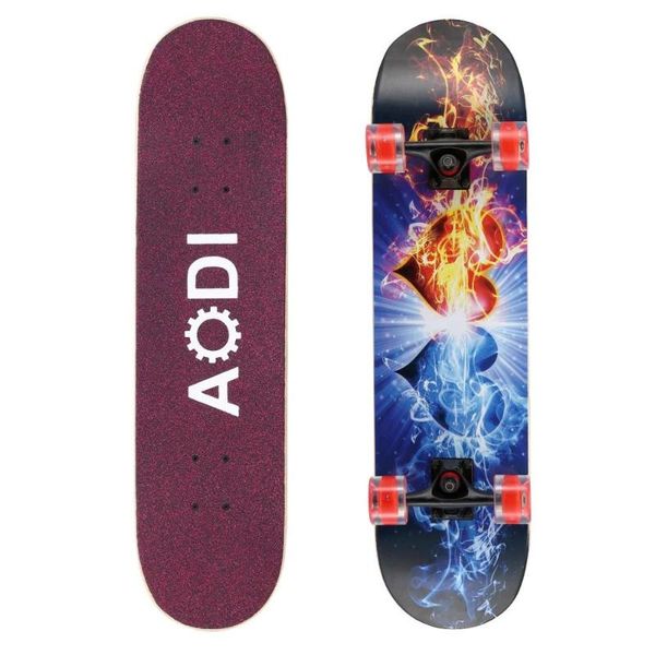skateboard 31inch long skate board with colorful led light up four-wheels 7 layers maple wood deck for kids adults beginners
skateboard 31inch long skate board with colorful led light up four-wheels 7 layers maple wood deck for kids adults beginners