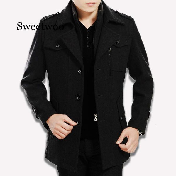 2020 new men's coat wool overcoat winter coat men cashmere male winter thickening long keep warm, Black
2020 new men's coat wool overcoat winter coat men cashmere male winter thickening long keep warm, Black