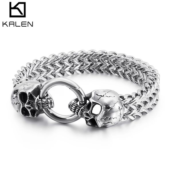 kalen punk stainless steel skull charm bracelet men silver mesh chain bangle man jewelry accessories, Golden;silver
kalen punk stainless steel skull charm bracelet men silver mesh chain bangle man jewelry accessories, Golden;silver