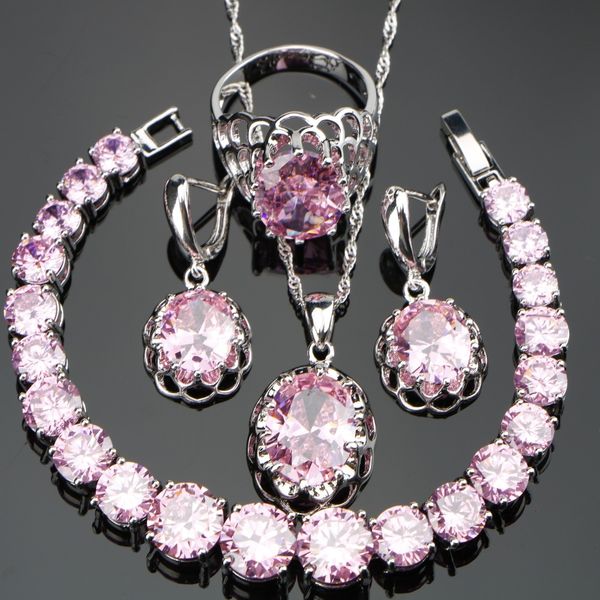 nickle silver 925 round pink stones wedding bridal jewelry sets bracelets/earrings/pendant/necklace/rings for women, Slivery;golden
nickle silver 925 round pink stones wedding bridal jewelry sets bracelets/earrings/pendant/necklace/rings for women, Slivery;golden