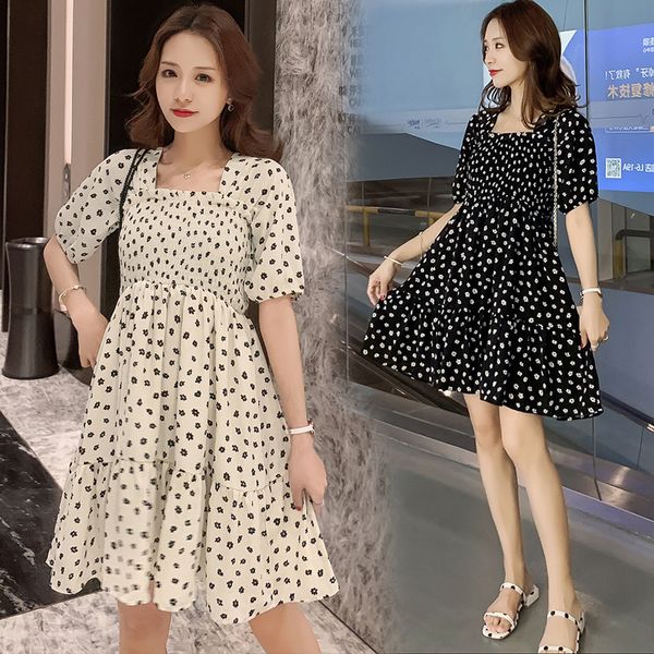 901# maternity dress summer chiffon floral dress short sleeve loose stylish for pregnant women mom, White
901# maternity dress summer chiffon floral dress short sleeve loose stylish for pregnant women mom, White