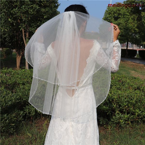 new elegant beaded edge white ivory black champagne wrist length two layer wedding veil alloy comb
new elegant beaded edge white ivory black champagne wrist length two layer wedding veil alloy comb
