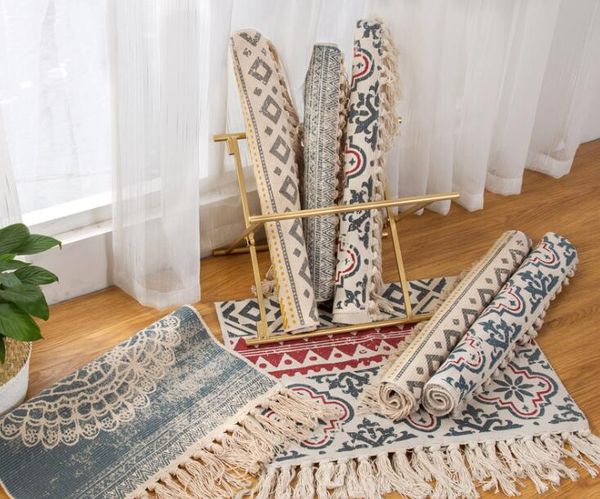 bohemian style carpet linen woven mat with tassels bathroom living room home decor carpet geometric striped soft rug
bohemian style carpet linen woven mat with tassels bathroom living room home decor carpet geometric striped soft rug