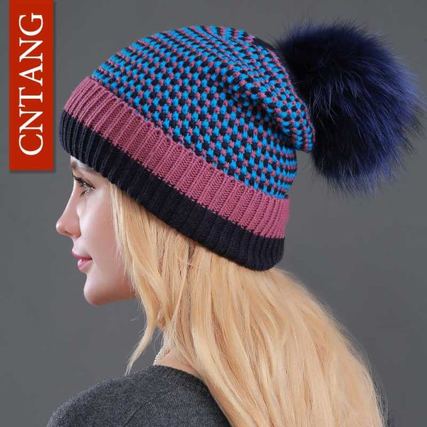 2017 women dot beanies knitted plus velvet warm fur hats fashion natural raccoon fur caps winter casual pompon hat for female, Blue;gray
2017 women dot beanies knitted plus velvet warm fur hats fashion natural raccoon fur caps winter casual pompon hat for female, Blue;gray