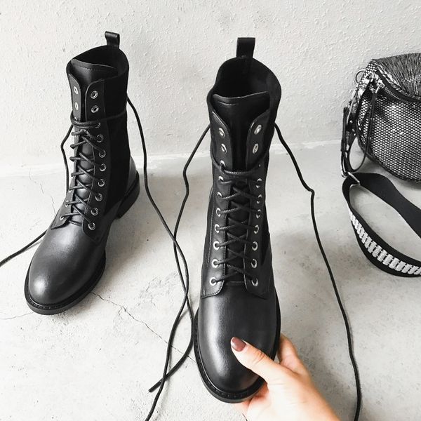 mljuese 2020 women soft ankle boots cow leather black color round toe winter short plush low heel boots women riding
mljuese 2020 women soft ankle boots cow leather black color round toe winter short plush low heel boots women riding