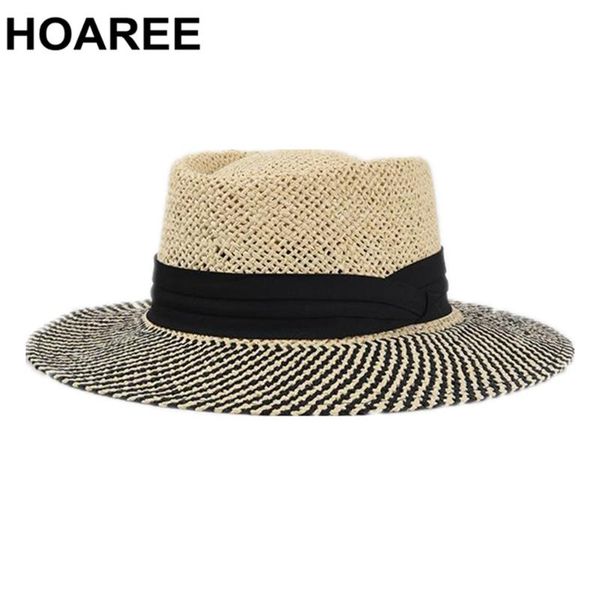 hoaree panama hat men porkpie sun hat summer straw wide brim fedora male hand knitting black patchwork casual beach tribby, Blue;gray
hoaree panama hat men porkpie sun hat summer straw wide brim fedora male hand knitting black patchwork casual beach tribby, Blue;gray