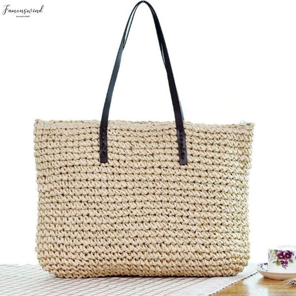 zipper summer boho women straw bag casual tote shoulder bags handbags solid women beach bag
zipper summer boho women straw bag casual tote shoulder bags handbags solid women beach bag