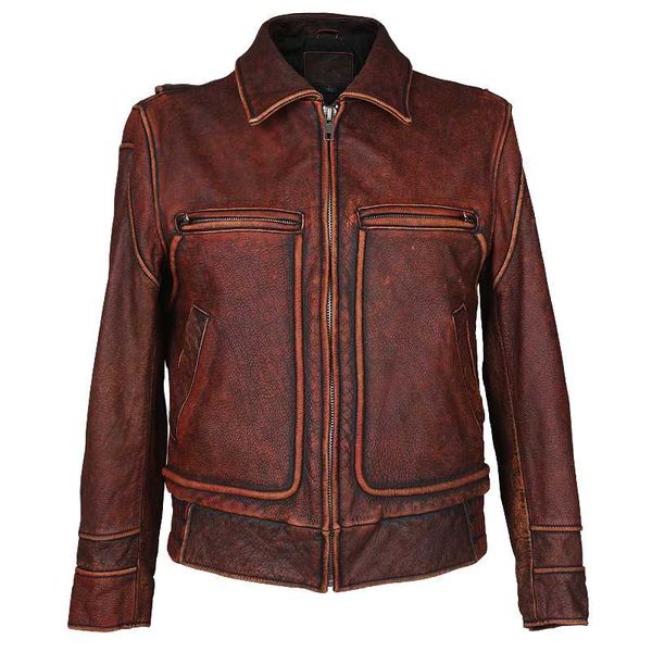 2020 new men retro vintage brown genuine leather jacket fashion soft cow slim fit jackets thick cowhide russia winter coats, Black
2020 new men retro vintage brown genuine leather jacket fashion soft cow slim fit jackets thick cowhide russia winter coats, Black