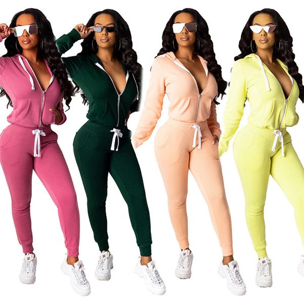 women solid color sweatsuit jacket two piece set long sleeve coat pocket leggings designer fall winter clothing casual fitness outfits 1717, White
women solid color sweatsuit jacket two piece set long sleeve coat pocket leggings designer fall winter clothing casual fitness outfits 1717, White