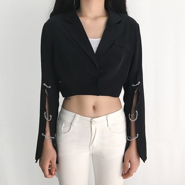 2019 suit coat women's amazon popular black versatile fashion high end casual sleeve hollow metal button women's wear, Black;brown
2019 suit coat women's amazon popular black versatile fashion high end casual sleeve hollow metal button women's wear, Black;brown