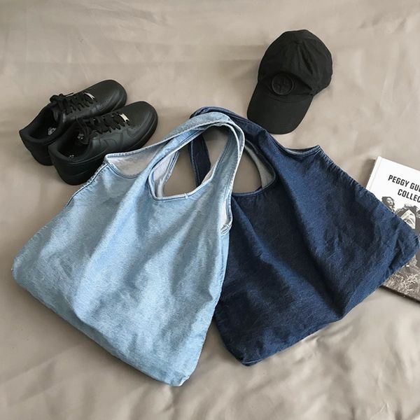 simple casual wild color denim canvas shoulder bag large capacity durable eco-friendly shopping bag girl vintage style satchel
simple casual wild color denim canvas shoulder bag large capacity durable eco-friendly shopping bag girl vintage style satchel