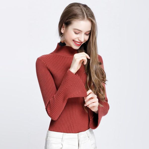 svokor women's stand collar long sleeve sweater slim was thin women's knitted sweater winter base sweaters, White;black
svokor women's stand collar long sleeve sweater slim was thin women's knitted sweater winter base sweaters, White;black