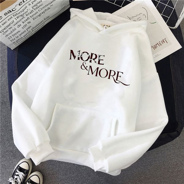 twice kpop hoodies 2020 more & more new women's sweatshirt moletom feminino korean hoodie mens hip hop winter coat women, Black