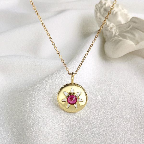 fengxiaoling 2019 new 925 sterling silver red cubic zirconia round pendant necklaces for women geometric golden necklace
fengxiaoling 2019 new 925 sterling silver red cubic zirconia round pendant necklaces for women geometric golden necklace