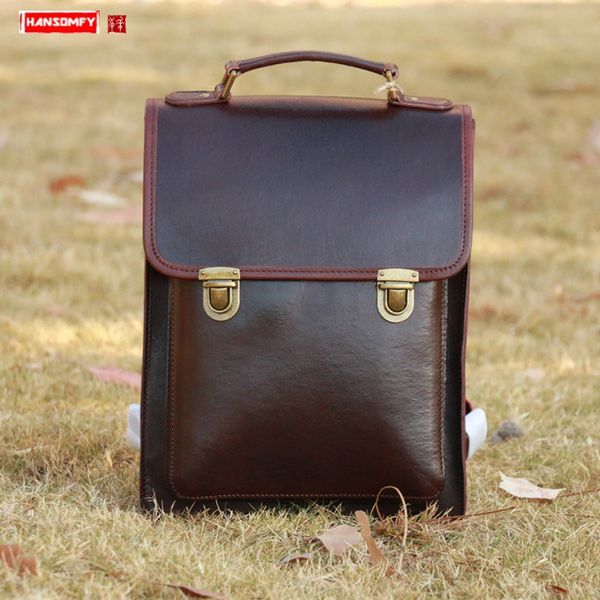 new cowhide leather women backpack vegetable tanned leather buckle travel backpacks casual retro ladies schoolbag shoulder bags
new cowhide leather women backpack vegetable tanned leather buckle travel backpacks casual retro ladies schoolbag shoulder bags