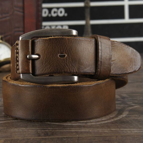 new 2019 crazy horse cowhide leather belt genuine leather belt for men brown color pin buckle jean's strap vintage cinto y200513, Black;brown
new 2019 crazy horse cowhide leather belt genuine leather belt for men brown color pin buckle jean's strap vintage cinto y200513, Black;brown