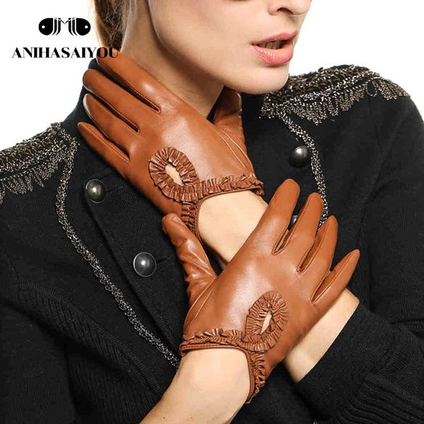 simple autumn leather gloves women high grade genuine leather sheepskin gloves lace driving touch gloves- l097, Blue;gray
simple autumn leather gloves women high grade genuine leather sheepskin gloves lace driving touch gloves- l097, Blue;gray