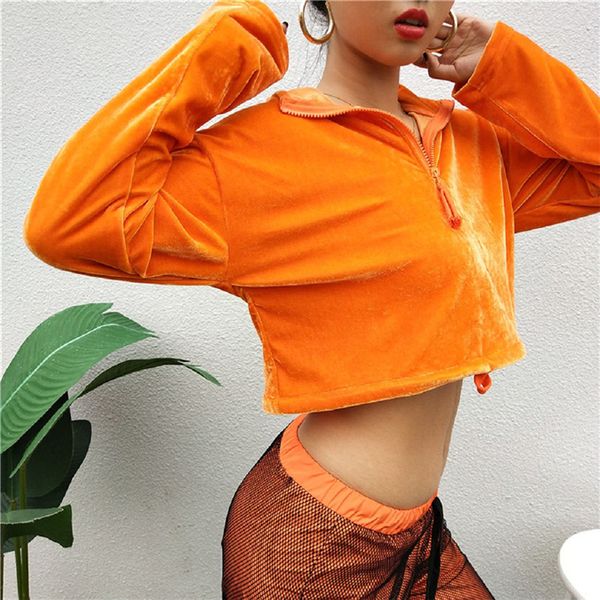 2019 women crop hoodie sweatshirt jumper coat zipper pullover long sleeve ladies costume casual solid autumn fashion new, Black
2019 women crop hoodie sweatshirt jumper coat zipper pullover long sleeve ladies costume casual solid autumn fashion new, Black