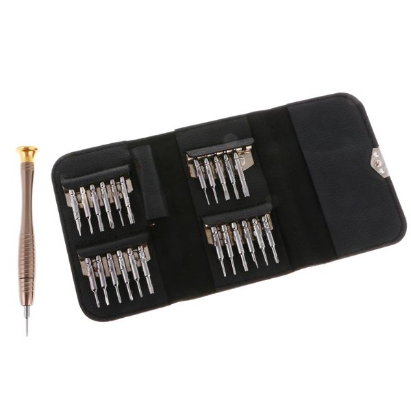 24 pieces precision screwdriver tool kit watch mobile clock repair set