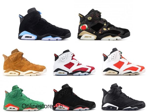 with box mens and womens basketball shoes 6s black cat alternate gatorade green university blue carmine for men brand designer sneakers
with box mens and womens basketball shoes 6s black cat alternate gatorade green university blue carmine for men brand designer sneakers