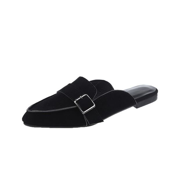 2019 women's shoe flat shoes women zapatos de mujer fashion flock pointed toe baotoe slippers casual muller shoes eur35-40, Black
2019 women's shoe flat shoes women zapatos de mujer fashion flock pointed toe baotoe slippers casual muller shoes eur35-40, Black