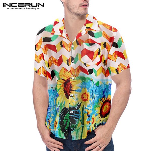 2020 fashion hawaiian shirt men short sleeve streetwear lapel camisa casual flower printed vacation beach shirts incerun s-3xl, White;black
2020 fashion hawaiian shirt men short sleeve streetwear lapel camisa casual flower printed vacation beach shirts incerun s-3xl, White;black