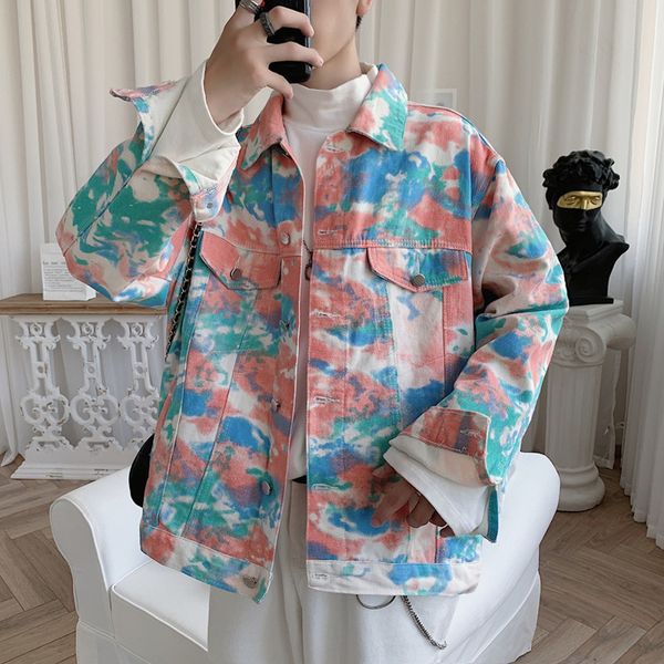 2019 winter new korean version of japanese fashion men's loose tie dyed street casual elements denim jacket, Black;brown
2019 winter new korean version of japanese fashion men's loose tie dyed street casual elements denim jacket, Black;brown