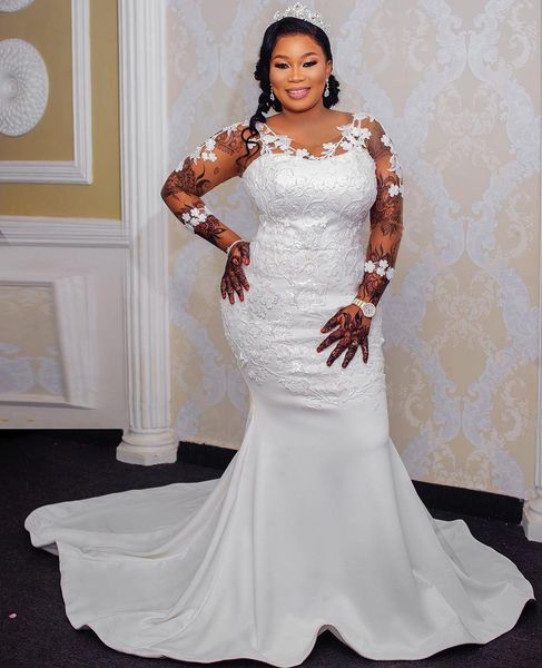 2020 vintage white simple satin mermaid wedding dresses long sleeve lace applique black girl wedding gown vestidos de noche
2020 vintage white simple satin mermaid wedding dresses long sleeve lace applique black girl wedding gown vestidos de noche