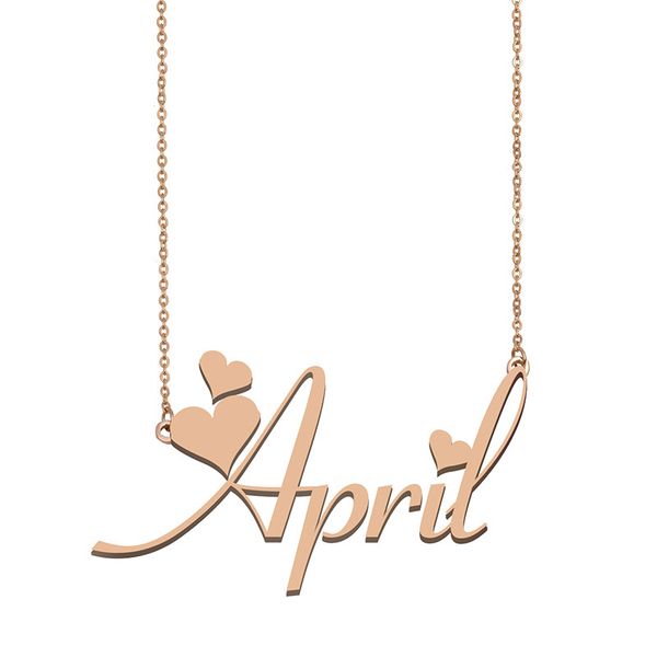 april name necklace pendant for women girlfriend gifts custom nameplate children friends jewelry 18k gold plated stainless steel, Silver
april name necklace pendant for women girlfriend gifts custom nameplate children friends jewelry 18k gold plated stainless steel, Silver