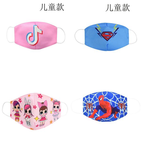 ткань лицо маски дети дайвинг оборудования маска хлопок лицо рот маска мультфильм молодежной детские маски для малыша памук cubreboca luuhh