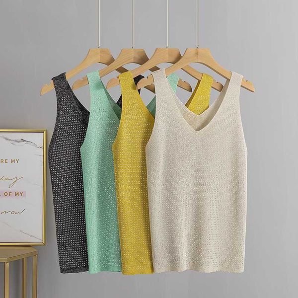 bygouby basic solid summer women tank knitted tee shirt club camisole sleeveless halter rhinestone camis, White
bygouby basic solid summer women tank knitted tee shirt club camisole sleeveless halter rhinestone camis, White