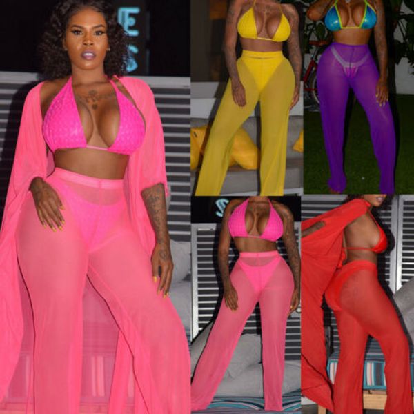 women beach mesh ruffles sheer wide leg pants bikini trousers women bikini bottom cover-ups solid color beachwear
women beach mesh ruffles sheer wide leg pants bikini trousers women bikini bottom cover-ups solid color beachwear