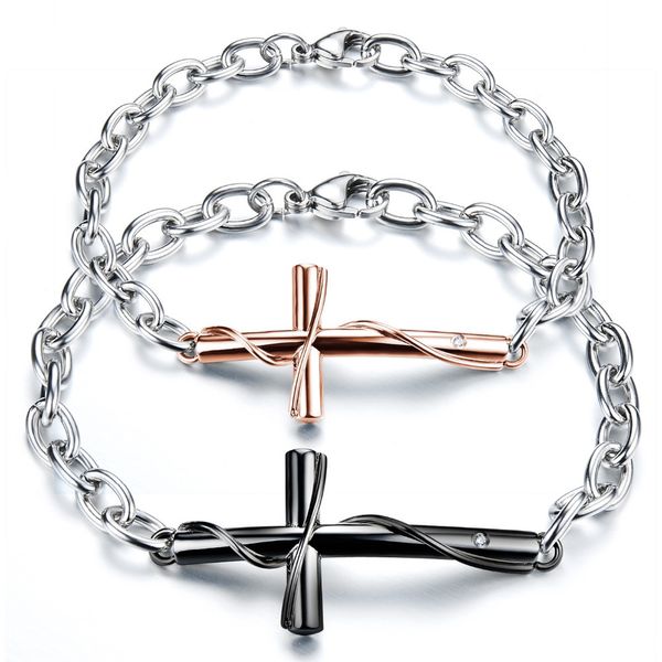 queen66 2020 lovers' cross bracelets & bangles classical stainless steel women men link chain jewelry, Black
queen66 2020 lovers' cross bracelets & bangles classical stainless steel women men link chain jewelry, Black
