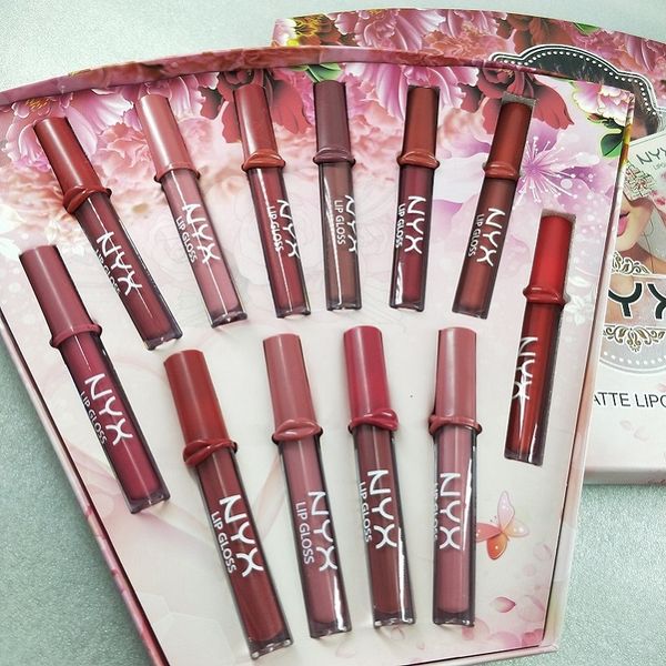 new makeup nyx matte lipgloss nyx lipsticks 12 colors/set lip gloss liquid lipstick cosmetics christmas gift dhl ing
new makeup nyx matte lipgloss nyx lipsticks 12 colors/set lip gloss liquid lipstick cosmetics christmas gift dhl ing