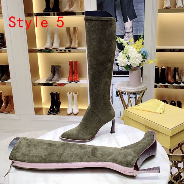 

new shelves fashion luxury designer boots for ladies with thin heel 8.5 cm patent leather over the knee boots combat boots with original box, Black